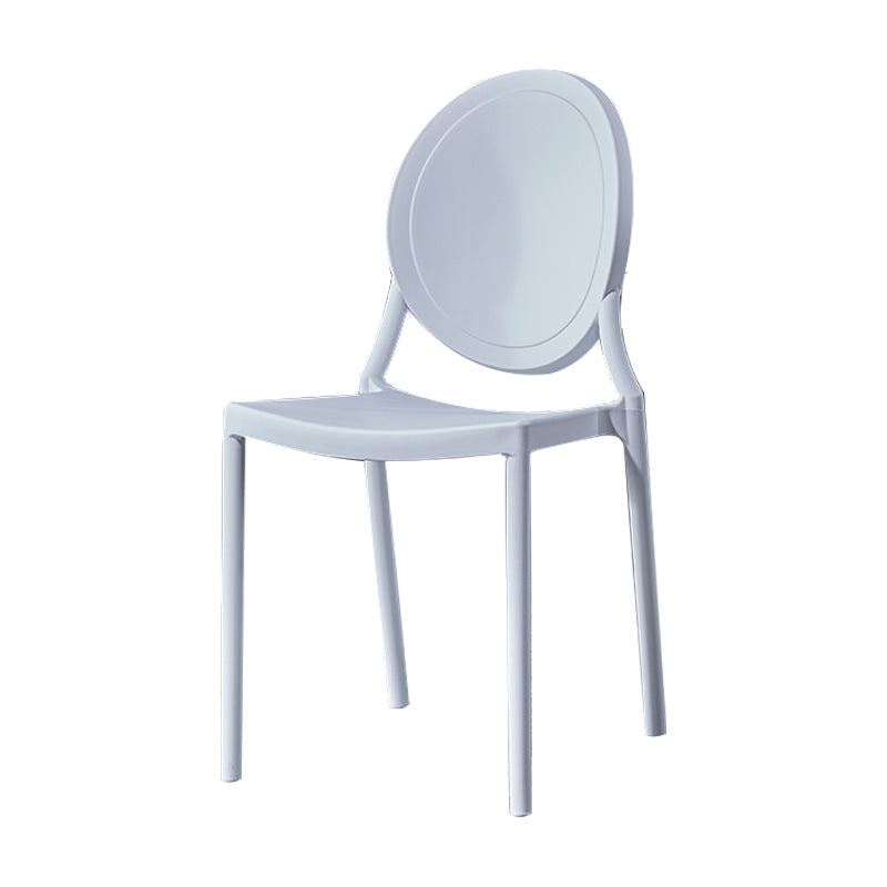 Home Scandinavian Side Chair Open Back Plastic Stackable Dining Room Chair White 1 Piece Clearhalo ' kitchen&dining_furn' 'Dining Chairs' 'Dining Tables & Seating' 'dining_chair' 'furn' 'furn_dining_chair' 'Furniture' 'furniture_dining_chair' 'Kitchen & Dining Furniture' 'kitchen' 3468853