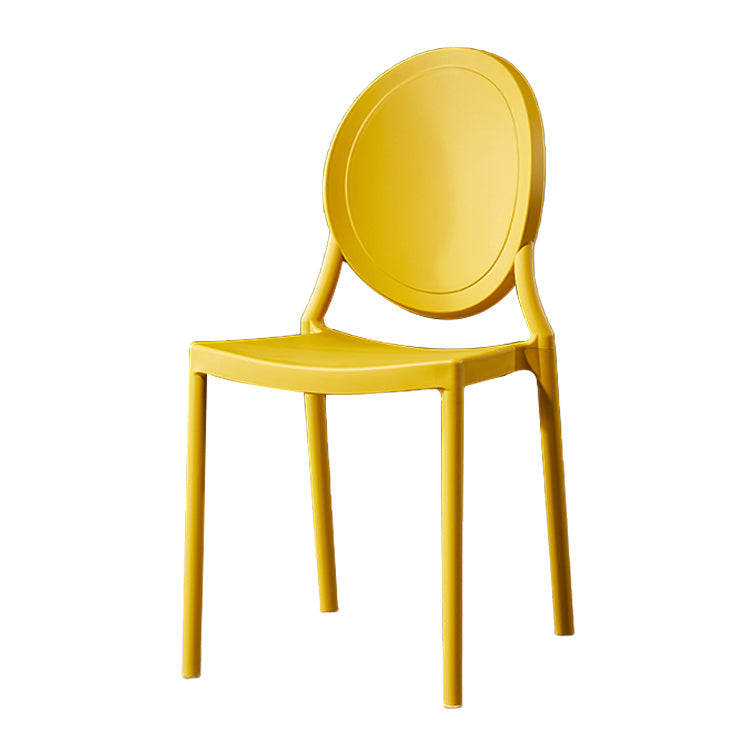 Home Scandinavian Side Chair Open Back Plastic Stackable Dining Room Chair Yellow 1 Piece Clearhalo ' kitchen&dining_furn' 'Dining Chairs' 'Dining Tables & Seating' 'dining_chair' 'furn' 'furn_dining_chair' 'Furniture' 'furniture_dining_chair' 'Kitchen & Dining Furniture' 'kitchen' 3468861