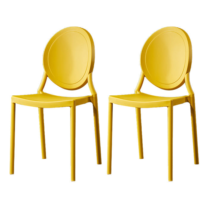 Home Scandinavian Side Chair Open Back Plastic Stackable Dining Room Chair Yellow 2 Piece Set Clearhalo ' kitchen&dining_furn' 'Dining Chairs' 'Dining Tables & Seating' 'dining_chair' 'furn' 'furn_dining_chair' 'Furniture' 'furniture_dining_chair' 'Kitchen & Dining Furniture' 'kitchen' 3468862