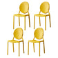 Home Scandinavian Side Chair Open Back Plastic Stackable Dining Room Chair Yellow 4 Piece Set Clearhalo ' kitchen&dining_furn' 'Dining Chairs' 'Dining Tables & Seating' 'dining_chair' 'furn' 'furn_dining_chair' 'Furniture' 'furniture_dining_chair' 'Kitchen & Dining Furniture' 'kitchen' 3468863