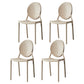 Home Scandinavian Side Chair Open Back Plastic Stackable Dining Room Chair Khaki 4 Piece Set Clearhalo ' kitchen&dining_furn' 'Dining Chairs' 'Dining Tables & Seating' 'dining_chair' 'furn' 'furn_dining_chair' 'Furniture' 'furniture_dining_chair' 'Kitchen & Dining Furniture' 'kitchen' 3468866