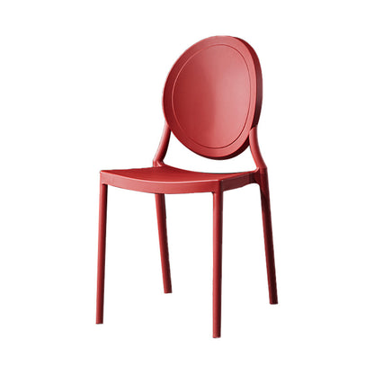 Home Scandinavian Side Chair Open Back Plastic Stackable Dining Room Chair Burgundy 1 Piece Clearhalo ' kitchen&dining_furn' 'Dining Chairs' 'Dining Tables & Seating' 'dining_chair' 'furn' 'furn_dining_chair' 'Furniture' 'furniture_dining_chair' 'Kitchen & Dining Furniture' 'kitchen' 3468867