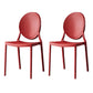 Home Scandinavian Side Chair Open Back Plastic Stackable Dining Room Chair Burgundy 2 Piece Set Clearhalo ' kitchen&dining_furn' 'Dining Chairs' 'Dining Tables & Seating' 'dining_chair' 'furn' 'furn_dining_chair' 'Furniture' 'furniture_dining_chair' 'Kitchen & Dining Furniture' 'kitchen' 3468868