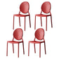Home Scandinavian Side Chair Open Back Plastic Stackable Dining Room Chair Burgundy 4 Piece Set Clearhalo ' kitchen&dining_furn' 'Dining Chairs' 'Dining Tables & Seating' 'dining_chair' 'furn' 'furn_dining_chair' 'Furniture' 'furniture_dining_chair' 'Kitchen & Dining Furniture' 'kitchen' 3468869