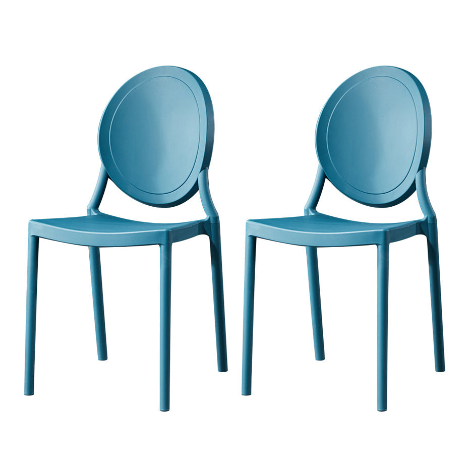 Home Scandinavian Side Chair Open Back Plastic Stackable Dining Room Chair Peacock Blue 2 Piece Set Clearhalo ' kitchen&dining_furn' 'Dining Chairs' 'Dining Tables & Seating' 'dining_chair' 'furn' 'furn_dining_chair' 'Furniture' 'furniture_dining_chair' 'Kitchen & Dining Furniture' 'kitchen' 3468870