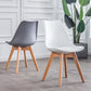 Nordic Glam Style Leather Dining Chair Armless Chair with Wooden Legs for Kitchen Clearhalo ' kitchen&dining_furn' 'Dining Chairs' 'Dining Tables & Seating' 'dining_chair' 'Furniture' 'furniture_dining_chair' 'Kitchen & Dining Furniture' 'kitchen' 3468872