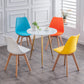 Nordic Glam Style Leather Dining Chair Armless Chair with Wooden Legs for Kitchen Clearhalo ' kitchen&dining_furn' 'Dining Chairs' 'Dining Tables & Seating' 'dining_chair' 'Furniture' 'furniture_dining_chair' 'Kitchen & Dining Furniture' 'kitchen' 3468877
