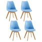 Nordic Glam Style Leather Dining Chair Armless Chair with Wooden Legs for Kitchen Sky Blue Set of 4 Clearhalo ' kitchen&dining_furn' 'Dining Chairs' 'Dining Tables & Seating' 'dining_chair' 'Furniture' 'furniture_dining_chair' 'Kitchen & Dining Furniture' 'kitchen' 3468913