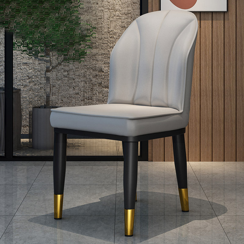 Metal Contemporary Dining Room Chairs Metallic Finish Wingback Side Chairs Light Gray 1 Piece Brass Gold Clearhalo ' kitchen&dining_furn' 'Dining Chairs' 'Dining Tables & Seating' 'dining_chair' 'furn' 'furn_dining_chair' 'Furniture' 'furniture_dining_chair' 'Kitchen & Dining Furniture' 'kitchen' 3468926