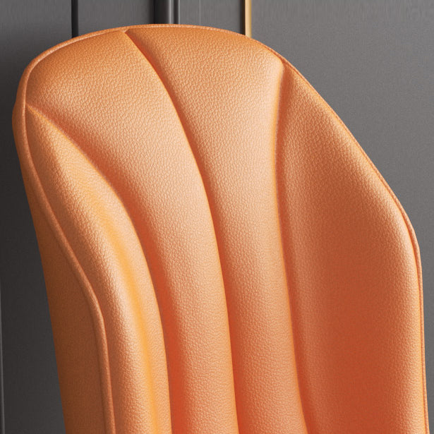 Metal Contemporary Dining Room Chairs Metallic Finish Wingback Side Chairs Clearhalo ' kitchen&dining_furn' 'Dining Chairs' 'Dining Tables & Seating' 'dining_chair' 'furn' 'furn_dining_chair' 'Furniture' 'furniture_dining_chair' 'Kitchen & Dining Furniture' 'kitchen' 3468928