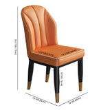 Metal Contemporary Dining Room Chairs Metallic Finish Wingback Side Chairs Clearhalo ' kitchen&dining_furn' 'Dining Chairs' 'Dining Tables & Seating' 'dining_chair' 'furn' 'furn_dining_chair' 'Furniture' 'furniture_dining_chair' 'Kitchen & Dining Furniture' 'kitchen' 3468933