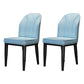 Metal Contemporary Dining Room Chairs Metallic Finish Wingback Side Chairs Blue 2 Piece Set Black Clearhalo ' kitchen&dining_furn' 'Dining Chairs' 'Dining Tables & Seating' 'dining_chair' 'furn' 'furn_dining_chair' 'Furniture' 'furniture_dining_chair' 'Kitchen & Dining Furniture' 'kitchen' 3468937