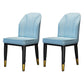 Metal Contemporary Dining Room Chairs Metallic Finish Wingback Side Chairs Blue 2 Piece Set Brass Gold Clearhalo ' kitchen&dining_furn' 'Dining Chairs' 'Dining Tables & Seating' 'dining_chair' 'furn' 'furn_dining_chair' 'Furniture' 'furniture_dining_chair' 'Kitchen & Dining Furniture' 'kitchen' 3468939