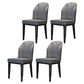 Metal Contemporary Dining Room Chairs Metallic Finish Wingback Side Chairs Dark Gray 4 Piece Set Black Clearhalo ' kitchen&dining_furn' 'Dining Chairs' 'Dining Tables & Seating' 'dining_chair' 'furn' 'furn_dining_chair' 'Furniture' 'furniture_dining_chair' 'Kitchen & Dining Furniture' 'kitchen' 3468940