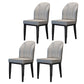 Metal Contemporary Dining Room Chairs Metallic Finish Wingback Side Chairs Light Gray 4 Piece Set Black Clearhalo ' kitchen&dining_furn' 'Dining Chairs' 'Dining Tables & Seating' 'dining_chair' 'furn' 'furn_dining_chair' 'Furniture' 'furniture_dining_chair' 'Kitchen & Dining Furniture' 'kitchen' 3468942