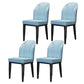 Metal Contemporary Dining Room Chairs Metallic Finish Wingback Side Chairs Blue 4 Piece Set Black Clearhalo ' kitchen&dining_furn' 'Dining Chairs' 'Dining Tables & Seating' 'dining_chair' 'furn' 'furn_dining_chair' 'Furniture' 'furniture_dining_chair' 'Kitchen & Dining Furniture' 'kitchen' 3468945