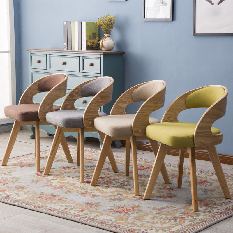 Contemporary Style Dining Chair Solid Wood Open Back Side Chair of 17" Wide for Home Clearhalo ' kitchen&dining_furn' 'Dining Chairs' 'Dining Tables & Seating' 'dining_chair' 'furn' 'furn_dining_chair' 'Furniture' 'furniture_dining_chair' 'Kitchen & Dining Furniture' 'kitchen' 3468949