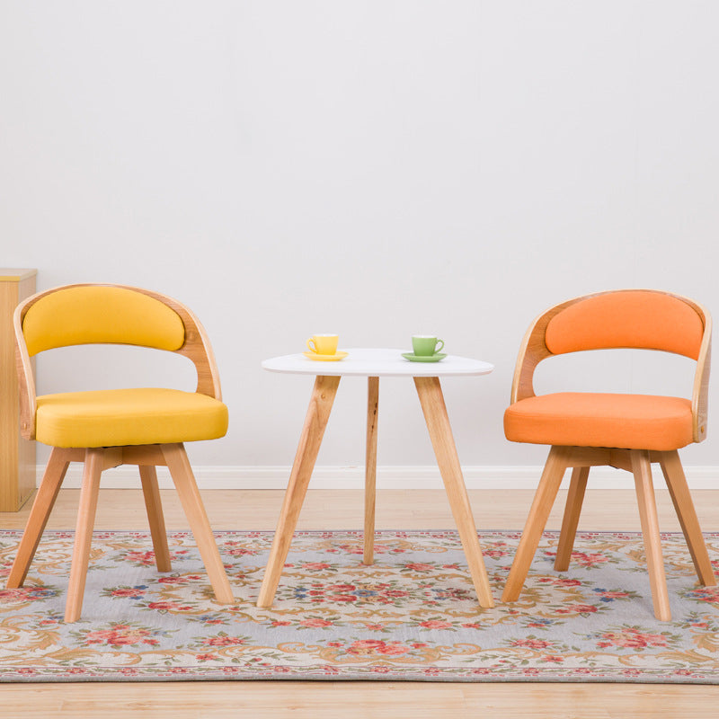 Contemporary Style Dining Chair Solid Wood Open Back Side Chair of 17" Wide for Home Clearhalo ' kitchen&dining_furn' 'Dining Chairs' 'Dining Tables & Seating' 'dining_chair' 'furn' 'furn_dining_chair' 'Furniture' 'furniture_dining_chair' 'Kitchen & Dining Furniture' 'kitchen' 3468954