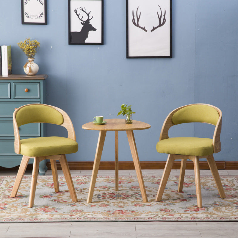 Contemporary Style Dining Chair Solid Wood Open Back Side Chair of 17" Wide for Home Clearhalo ' kitchen&dining_furn' 'Dining Chairs' 'Dining Tables & Seating' 'dining_chair' 'furn' 'furn_dining_chair' 'Furniture' 'furniture_dining_chair' 'Kitchen & Dining Furniture' 'kitchen' 3468955