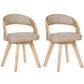 Contemporary Style Dining Chair Solid Wood Open Back Side Chair of 17" Wide for Home Beige 2 Piece Set Clearhalo ' kitchen&dining_furn' 'Dining Chairs' 'Dining Tables & Seating' 'dining_chair' 'furn' 'furn_dining_chair' 'Furniture' 'furniture_dining_chair' 'Kitchen & Dining Furniture' 'kitchen' 3468960