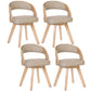 Contemporary Style Dining Chair Solid Wood Open Back Side Chair of 17" Wide for Home Beige 4 Piece Set Clearhalo ' kitchen&dining_furn' 'Dining Chairs' 'Dining Tables & Seating' 'dining_chair' 'furn' 'furn_dining_chair' 'Furniture' 'furniture_dining_chair' 'Kitchen & Dining Furniture' 'kitchen' 3468962