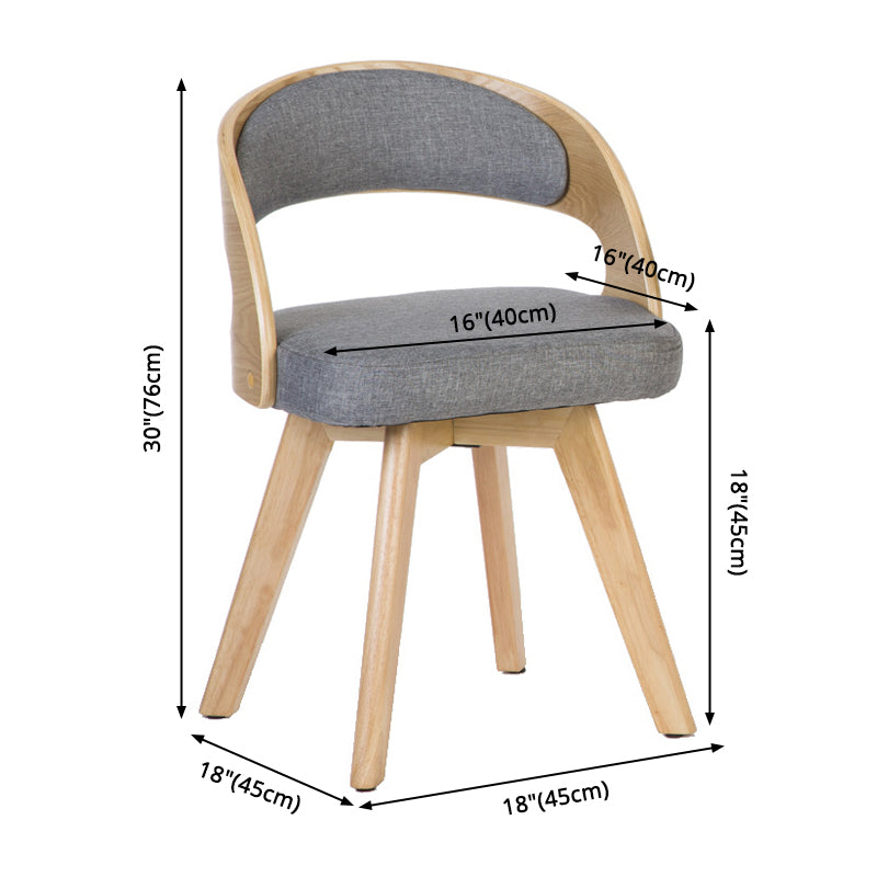 Contemporary Style Dining Chair Solid Wood Open Back Side Chair of 17" Wide for Home Clearhalo ' kitchen&dining_furn' 'Dining Chairs' 'Dining Tables & Seating' 'dining_chair' 'furn' 'furn_dining_chair' 'Furniture' 'furniture_dining_chair' 'Kitchen & Dining Furniture' 'kitchen' 3468963