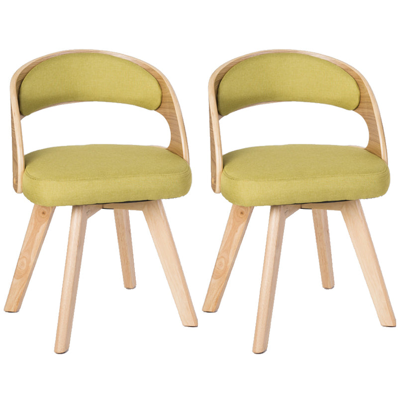 Contemporary Style Dining Chair Solid Wood Open Back Side Chair of 17" Wide for Home Green 2 Piece Set Clearhalo ' kitchen&dining_furn' 'Dining Chairs' 'Dining Tables & Seating' 'dining_chair' 'furn' 'furn_dining_chair' 'Furniture' 'furniture_dining_chair' 'Kitchen & Dining Furniture' 'kitchen' 3468966