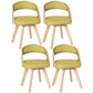 Contemporary Style Dining Chair Solid Wood Open Back Side Chair of 17" Wide for Home Green 4 Piece Set Clearhalo ' kitchen&dining_furn' 'Dining Chairs' 'Dining Tables & Seating' 'dining_chair' 'furn' 'furn_dining_chair' 'Furniture' 'furniture_dining_chair' 'Kitchen & Dining Furniture' 'kitchen' 3468967