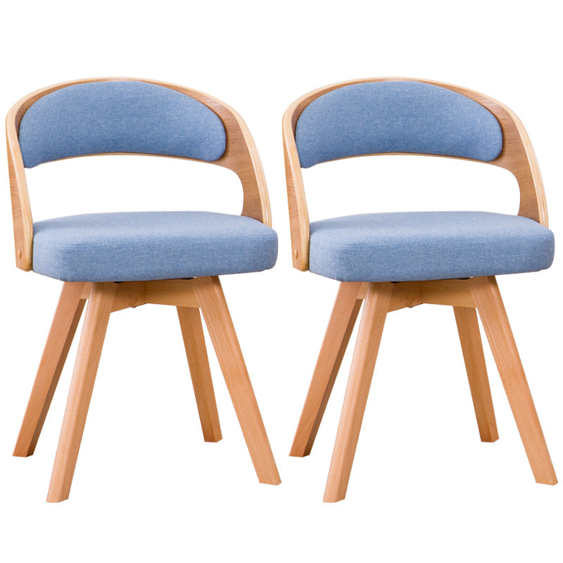 Contemporary Style Dining Chair Solid Wood Open Back Side Chair of 17" Wide for Home Blue 2 Piece Set Clearhalo ' kitchen&dining_furn' 'Dining Chairs' 'Dining Tables & Seating' 'dining_chair' 'furn' 'furn_dining_chair' 'Furniture' 'furniture_dining_chair' 'Kitchen & Dining Furniture' 'kitchen' 3468969
