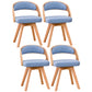 Contemporary Style Dining Chair Solid Wood Open Back Side Chair of 17" Wide for Home Blue 4 Piece Set Clearhalo ' kitchen&dining_furn' 'Dining Chairs' 'Dining Tables & Seating' 'dining_chair' 'furn' 'furn_dining_chair' 'Furniture' 'furniture_dining_chair' 'Kitchen & Dining Furniture' 'kitchen' 3468971