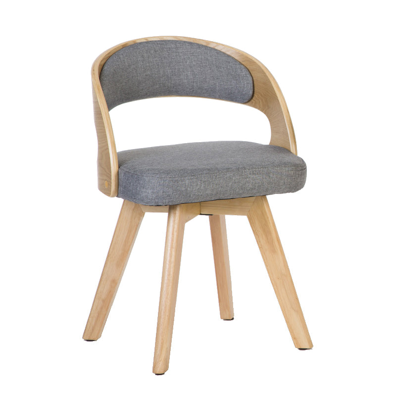 Contemporary Style Dining Chair Solid Wood Open Back Side Chair of 17" Wide for Home Grey 1 Piece Clearhalo ' kitchen&dining_furn' 'Dining Chairs' 'Dining Tables & Seating' 'dining_chair' 'furn' 'furn_dining_chair' 'Furniture' 'furniture_dining_chair' 'Kitchen & Dining Furniture' 'kitchen' 3468972