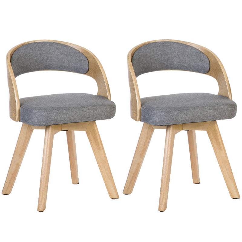 Contemporary Style Dining Chair Solid Wood Open Back Side Chair of 17" Wide for Home Grey 2 Piece Set Clearhalo ' kitchen&dining_furn' 'Dining Chairs' 'Dining Tables & Seating' 'dining_chair' 'furn' 'furn_dining_chair' 'Furniture' 'furniture_dining_chair' 'Kitchen & Dining Furniture' 'kitchen' 3468973