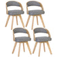 Contemporary Style Dining Chair Solid Wood Open Back Side Chair of 17" Wide for Home Grey 4 Piece Set Clearhalo ' kitchen&dining_furn' 'Dining Chairs' 'Dining Tables & Seating' 'dining_chair' 'furn' 'furn_dining_chair' 'Furniture' 'furniture_dining_chair' 'Kitchen & Dining Furniture' 'kitchen' 3468974