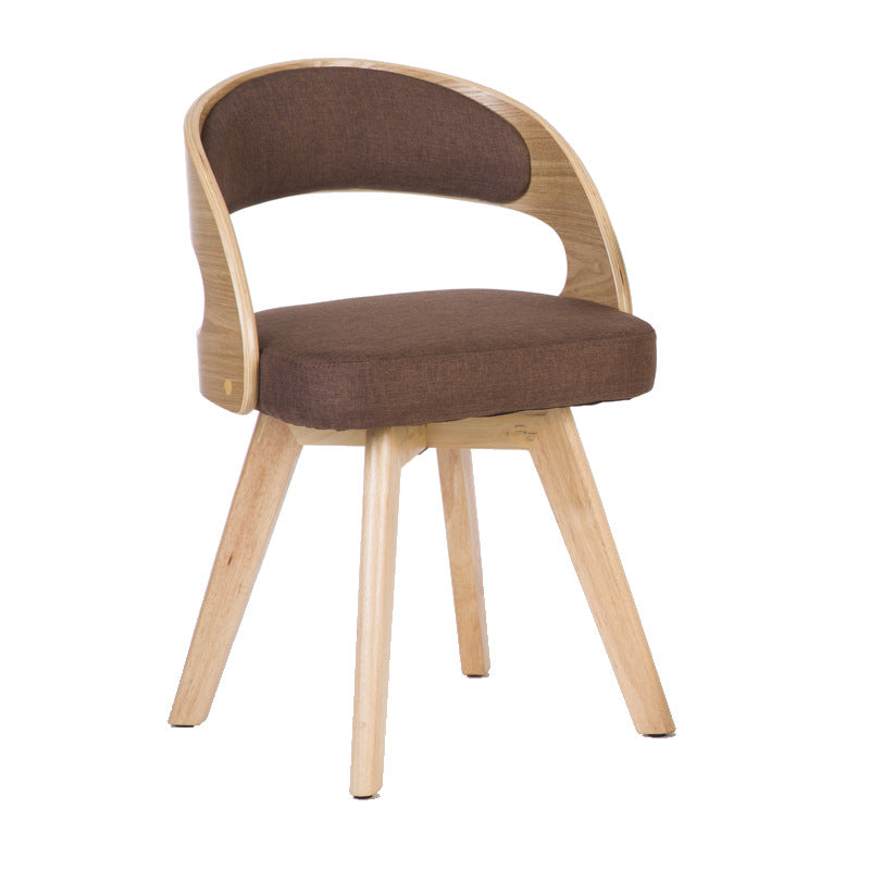 Contemporary Style Dining Chair Solid Wood Open Back Side Chair of 17" Wide for Home Dark Coffee 1 Piece Clearhalo ' kitchen&dining_furn' 'Dining Chairs' 'Dining Tables & Seating' 'dining_chair' 'furn' 'furn_dining_chair' 'Furniture' 'furniture_dining_chair' 'Kitchen & Dining Furniture' 'kitchen' 3468975