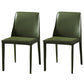 Modern Dining Room Armless Dining Chairs Multicolor Leather Side Chair Green 2 Piece Set Clearhalo ' kitchen&dining_furn' 'Dining Chairs' 'Dining Tables & Seating' 'dining_chair' 'furn' 'furn_dining_chair' 'Furniture' 'furniture_dining_chair' 'Kitchen & Dining Furniture' 'kitchen' 3469002