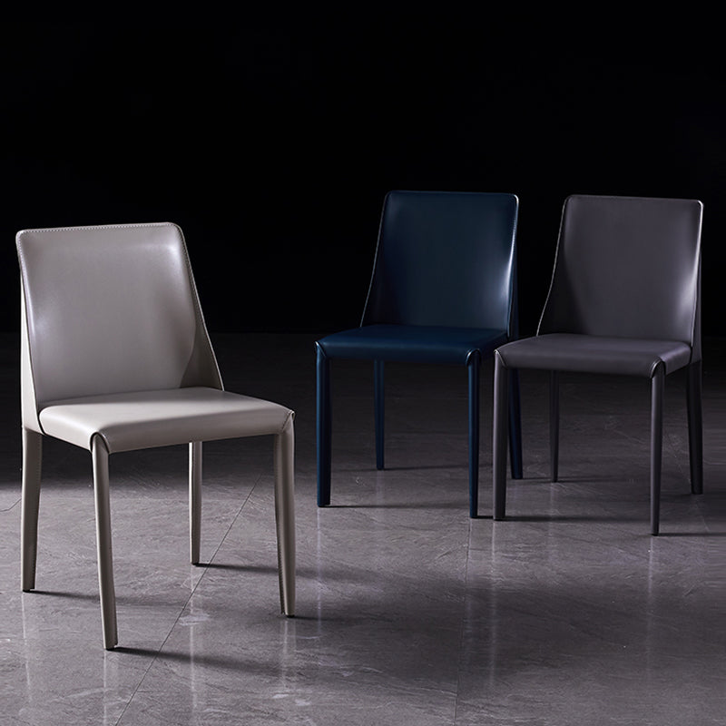 Modern Dining Room Armless Dining Chairs Multicolor Leather Side Chair Clearhalo ' kitchen&dining_furn' 'Dining Chairs' 'Dining Tables & Seating' 'dining_chair' 'furn' 'furn_dining_chair' 'Furniture' 'furniture_dining_chair' 'Kitchen & Dining Furniture' 'kitchen' 3469005