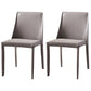 Modern Dining Room Armless Dining Chairs Multicolor Leather Side Chair Silver Gray 2 Piece Set Clearhalo ' kitchen&dining_furn' 'Dining Chairs' 'Dining Tables & Seating' 'dining_chair' 'furn' 'furn_dining_chair' 'Furniture' 'furniture_dining_chair' 'Kitchen & Dining Furniture' 'kitchen' 3469008