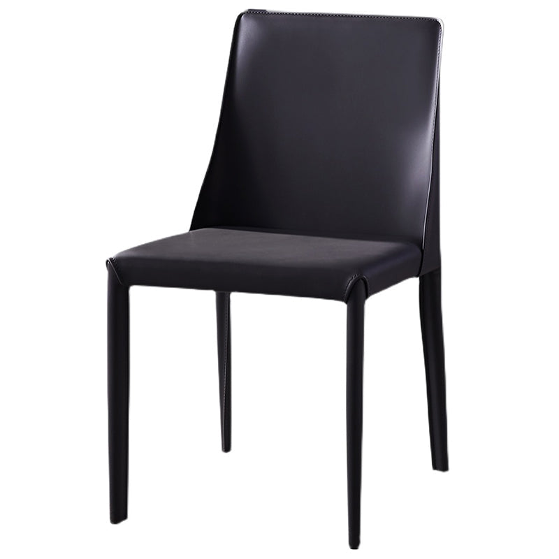 Modern Dining Room Armless Dining Chairs Multicolor Leather Side Chair Clearhalo ' kitchen&dining_furn' 'Dining Chairs' 'Dining Tables & Seating' 'dining_chair' 'furn' 'furn_dining_chair' 'Furniture' 'furniture_dining_chair' 'Kitchen & Dining Furniture' 'kitchen' 3469010