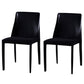 Modern Dining Room Armless Dining Chairs Multicolor Leather Side Chair Black 2 Piece Set Clearhalo ' kitchen&dining_furn' 'Dining Chairs' 'Dining Tables & Seating' 'dining_chair' 'furn' 'furn_dining_chair' 'Furniture' 'furniture_dining_chair' 'Kitchen & Dining Furniture' 'kitchen' 3469012