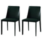 Modern Dining Room Armless Dining Chairs Multicolor Leather Side Chair Army Green 2 Piece Set Clearhalo ' kitchen&dining_furn' 'Dining Chairs' 'Dining Tables & Seating' 'dining_chair' 'furn' 'furn_dining_chair' 'Furniture' 'furniture_dining_chair' 'Kitchen & Dining Furniture' 'kitchen' 3469013
