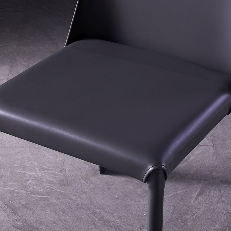 Modern Dining Room Armless Dining Chairs Multicolor Leather Side Chair Clearhalo ' kitchen&dining_furn' 'Dining Chairs' 'Dining Tables & Seating' 'dining_chair' 'furn' 'furn_dining_chair' 'Furniture' 'furniture_dining_chair' 'Kitchen & Dining Furniture' 'kitchen' 3469014