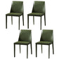 Modern Dining Room Armless Dining Chairs Multicolor Leather Side Chair Green 4 Piece Set Clearhalo ' kitchen&dining_furn' 'Dining Chairs' 'Dining Tables & Seating' 'dining_chair' 'furn' 'furn_dining_chair' 'Furniture' 'furniture_dining_chair' 'Kitchen & Dining Furniture' 'kitchen' 3469018