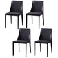 Modern Dining Room Armless Dining Chairs Multicolor Leather Side Chair Grey 4 Piece Set Clearhalo ' kitchen&dining_furn' 'Dining Chairs' 'Dining Tables & Seating' 'dining_chair' 'furn' 'furn_dining_chair' 'Furniture' 'furniture_dining_chair' 'Kitchen & Dining Furniture' 'kitchen' 3469019