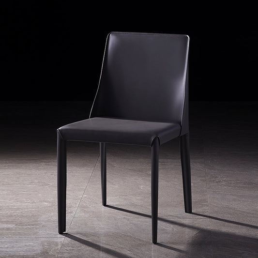 Modern Dining Room Armless Dining Chairs Multicolor Leather Side Chair Clearhalo ' kitchen&dining_furn' 'Dining Chairs' 'Dining Tables & Seating' 'dining_chair' 'furn' 'furn_dining_chair' 'Furniture' 'furniture_dining_chair' 'Kitchen & Dining Furniture' 'kitchen' 3469021