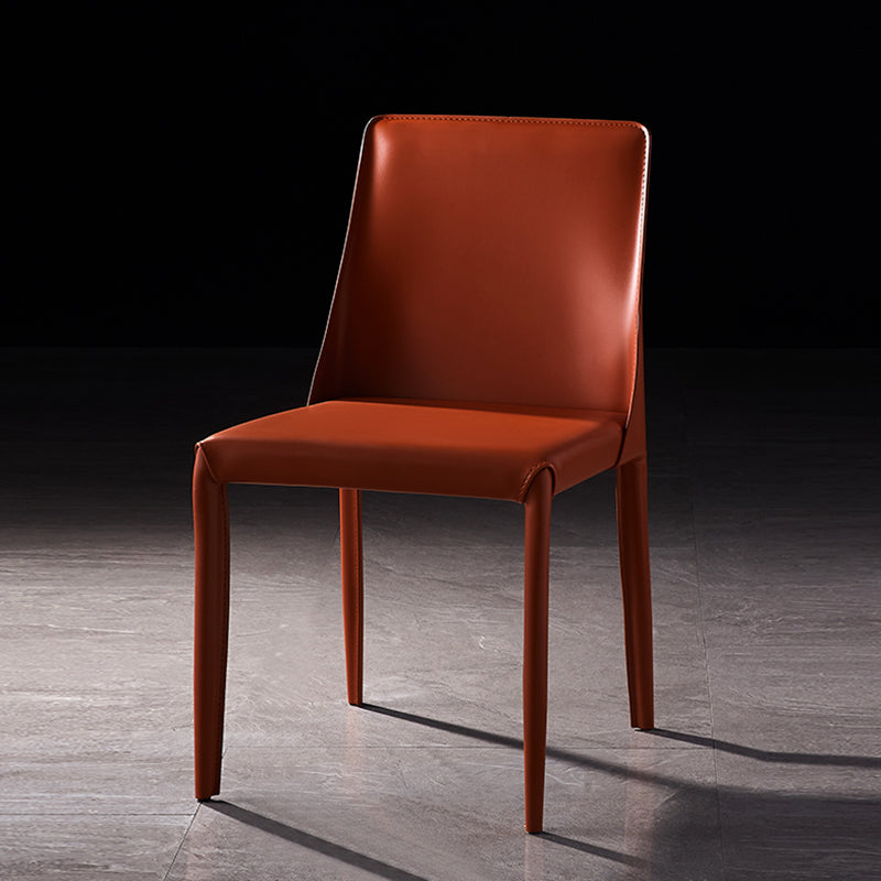 Modern Dining Room Armless Dining Chairs Multicolor Leather Side Chair Clearhalo ' kitchen&dining_furn' 'Dining Chairs' 'Dining Tables & Seating' 'dining_chair' 'furn' 'furn_dining_chair' 'Furniture' 'furniture_dining_chair' 'Kitchen & Dining Furniture' 'kitchen' 3469023