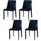 Modern Dining Room Armless Dining Chairs Multicolor Leather Side Chair Blue 4 Piece Set Clearhalo ' kitchen&dining_furn' 'Dining Chairs' 'Dining Tables & Seating' 'dining_chair' 'furn' 'furn_dining_chair' 'Furniture' 'furniture_dining_chair' 'Kitchen & Dining Furniture' 'kitchen' 3469025