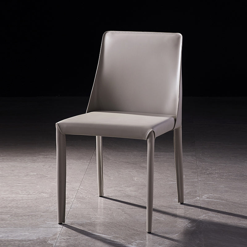 Modern Dining Room Armless Dining Chairs Multicolor Leather Side Chair Clearhalo ' kitchen&dining_furn' 'Dining Chairs' 'Dining Tables & Seating' 'dining_chair' 'furn' 'furn_dining_chair' 'Furniture' 'furniture_dining_chair' 'Kitchen & Dining Furniture' 'kitchen' 3469026