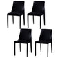 Modern Dining Room Armless Dining Chairs Multicolor Leather Side Chair Black 4 Piece Set Clearhalo ' kitchen&dining_furn' 'Dining Chairs' 'Dining Tables & Seating' 'dining_chair' 'furn' 'furn_dining_chair' 'Furniture' 'furniture_dining_chair' 'Kitchen & Dining Furniture' 'kitchen' 3469027