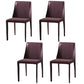 Modern Dining Room Armless Dining Chairs Multicolor Leather Side Chair Purple 4 Piece Set Clearhalo ' kitchen&dining_furn' 'Dining Chairs' 'Dining Tables & Seating' 'dining_chair' 'furn' 'furn_dining_chair' 'Furniture' 'furniture_dining_chair' 'Kitchen & Dining Furniture' 'kitchen' 3469032