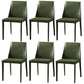 Modern Dining Room Armless Dining Chairs Multicolor Leather Side Chair Green 6 Piece Set Clearhalo ' kitchen&dining_furn' 'Dining Chairs' 'Dining Tables & Seating' 'dining_chair' 'furn' 'furn_dining_chair' 'Furniture' 'furniture_dining_chair' 'Kitchen & Dining Furniture' 'kitchen' 3469034
